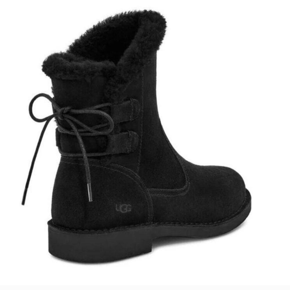 Ugg Naiyah Suede Boots Lace Up Wool Sherpa Designer S/N 1138236 #197